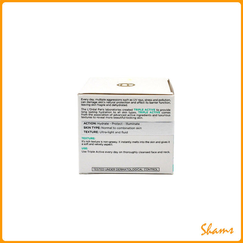Loreal triple active moisturiser normal skin 50ml