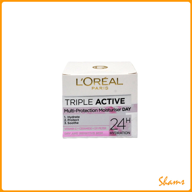 Loreal Triple Active Multi-Protection Moisturiser Day Cream 50ml