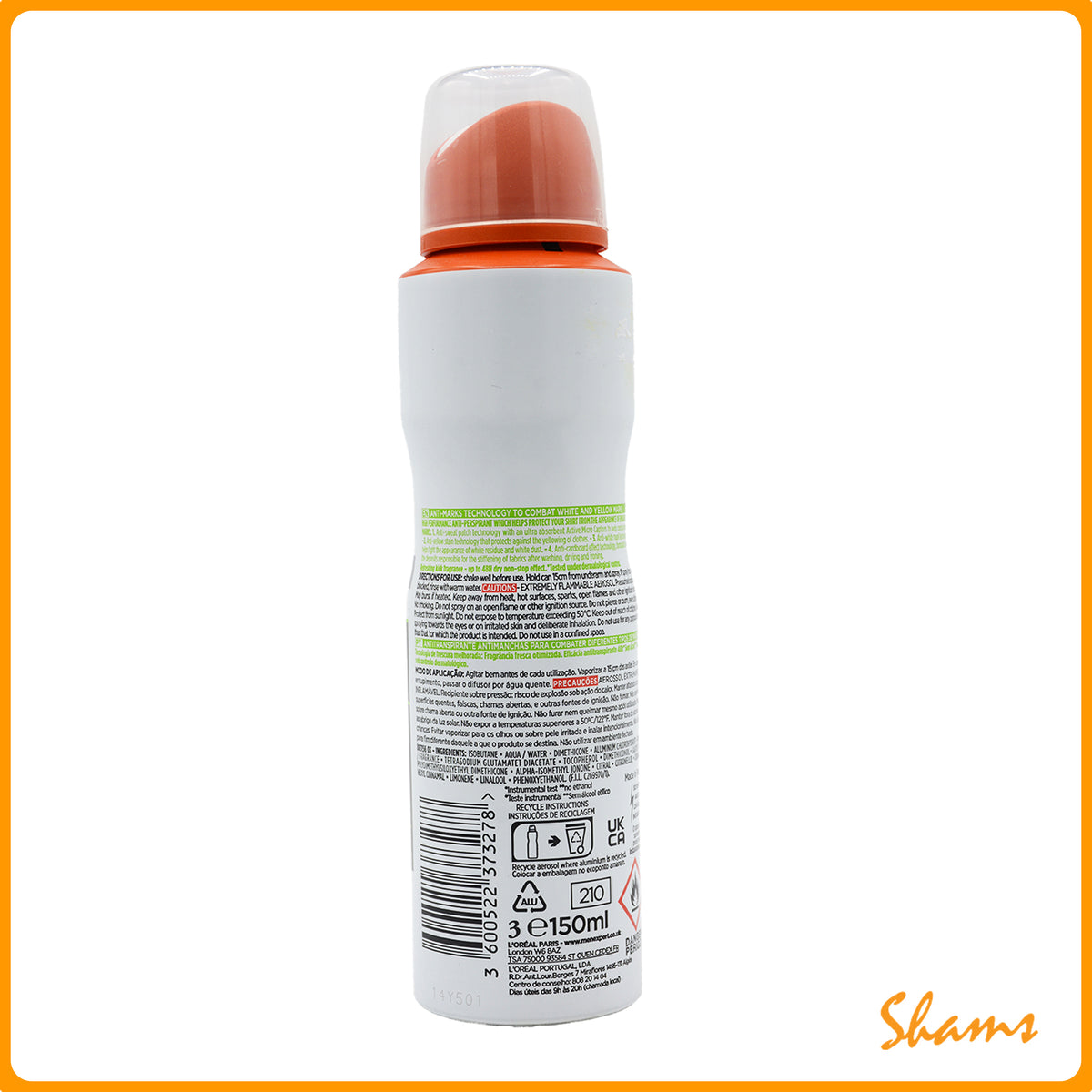 Loreal Men Shirt Protect Deodorant 150ml