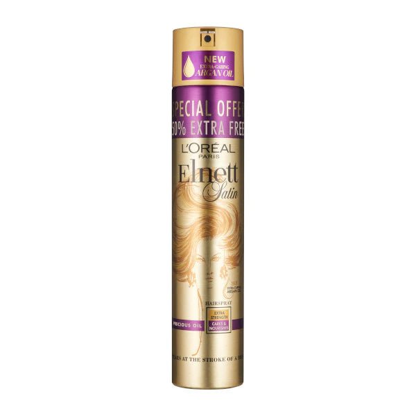Loreal Elnett Satin Precious Oil Hair Spray Purple 300ml - Shams Shopping Centre Loreal  