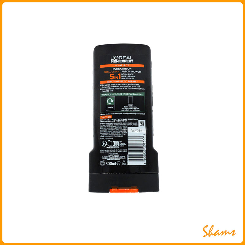 Loreal Men Expert Total Clean Carbon Shower Gel 300ml