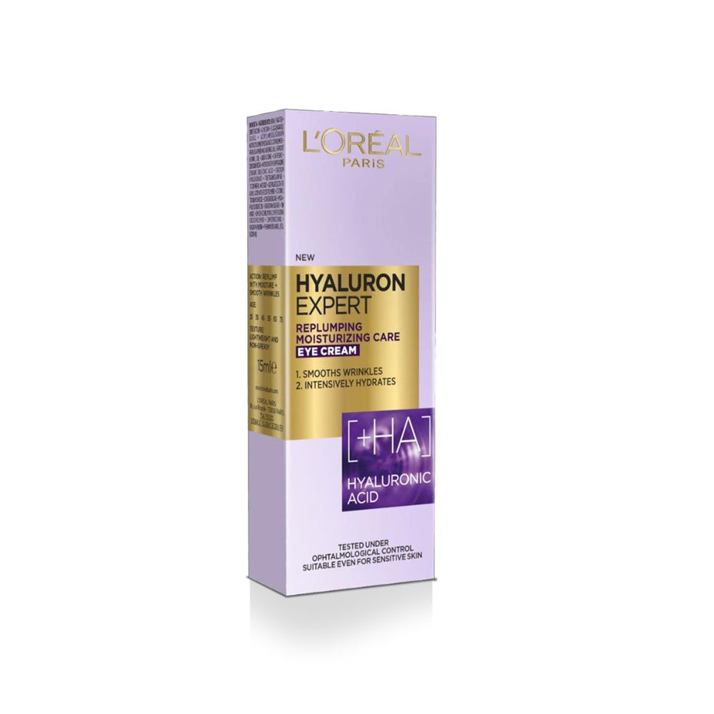 LO'real Hyaluron Expert Replumpming Moisturizing Care +HA Eye Cream 15ml - Shams Shopping Centre Loreal  