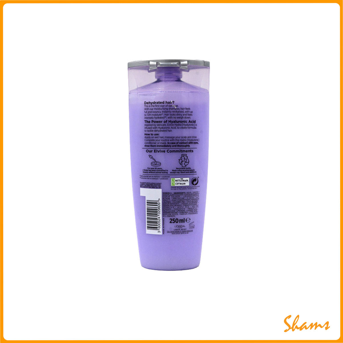 Loreal Elvive Hydra Hyaluronic Moisture Bossting Shampoo 250ml