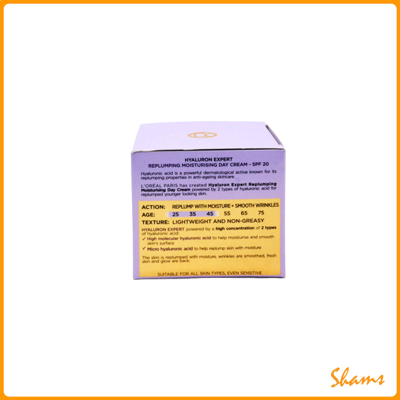 Loreal Hyaluron Expert +HA SPF-20 Day Cream 50ml