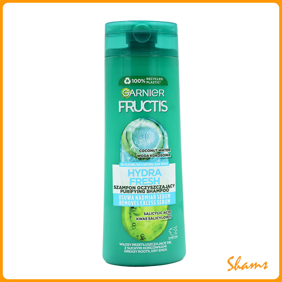 Garnier Fructis Hydra Fresh Shampoo with Coconut Water - 400 ml