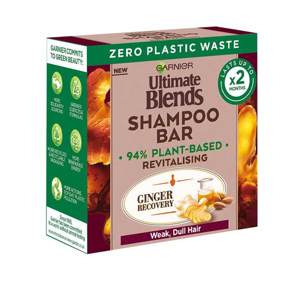 Garnier Ultimate Blends Ginger Recovery Revitalising Shampoo Bar 60g - Shams Shopping Centre Garnier  