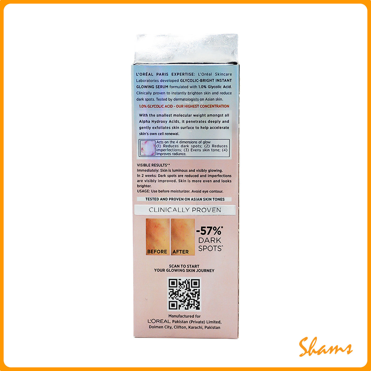 Loreal Glycolic-Bright Instant Glowing Serum 30ml