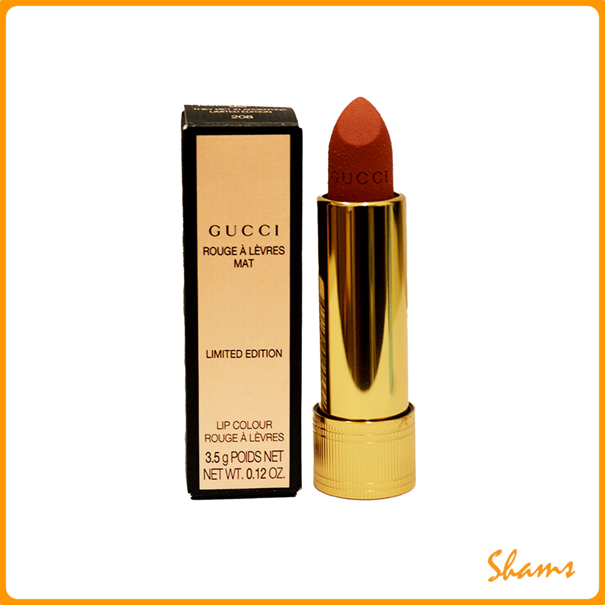 Gucci Lip Colour 3.5g - 208 They Met in Argentina Limited Edition