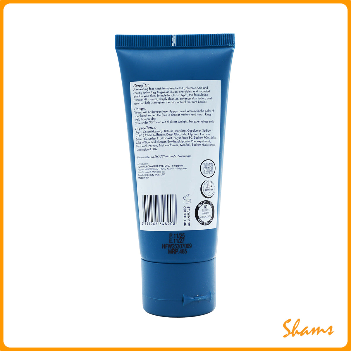 Conatural Men Hydra Power Face Wash Cucumber Extract 60ml