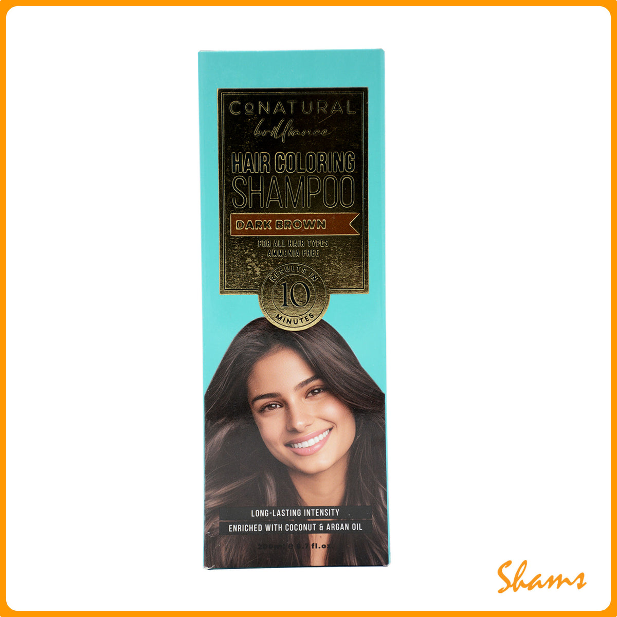 Conatural Brilliance Dark Brown Hiar Coloring Shampoo 200ml