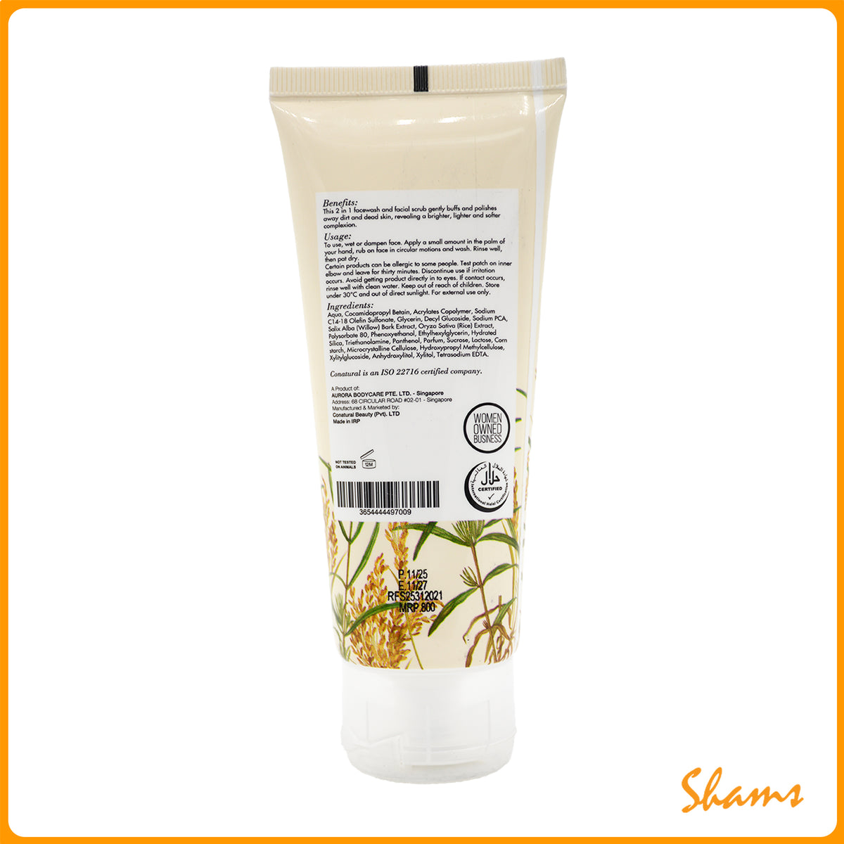 Conatural Rice Face Wash & Scrub 100ml