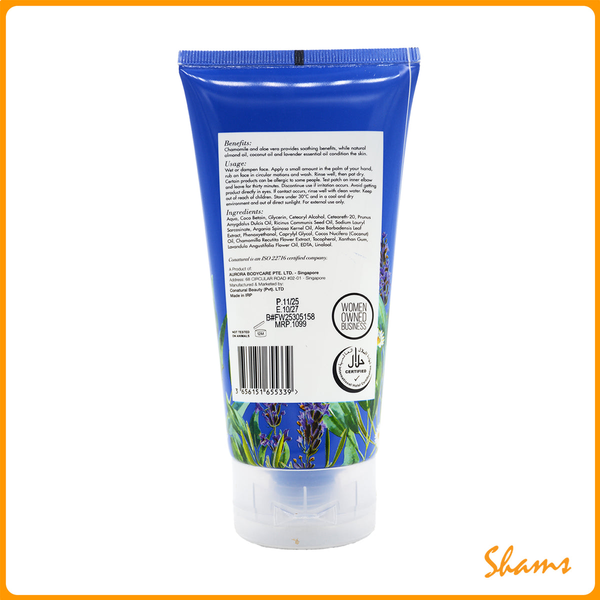 Conatural Daily Essential Facewash Lavender & Chamomile