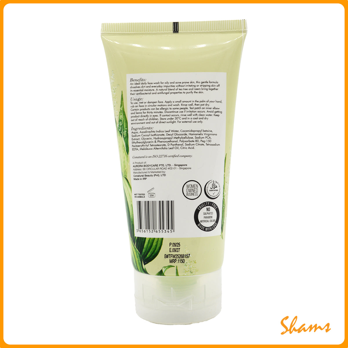 Conatural Tea Tree & Neem Face Wash 150ml