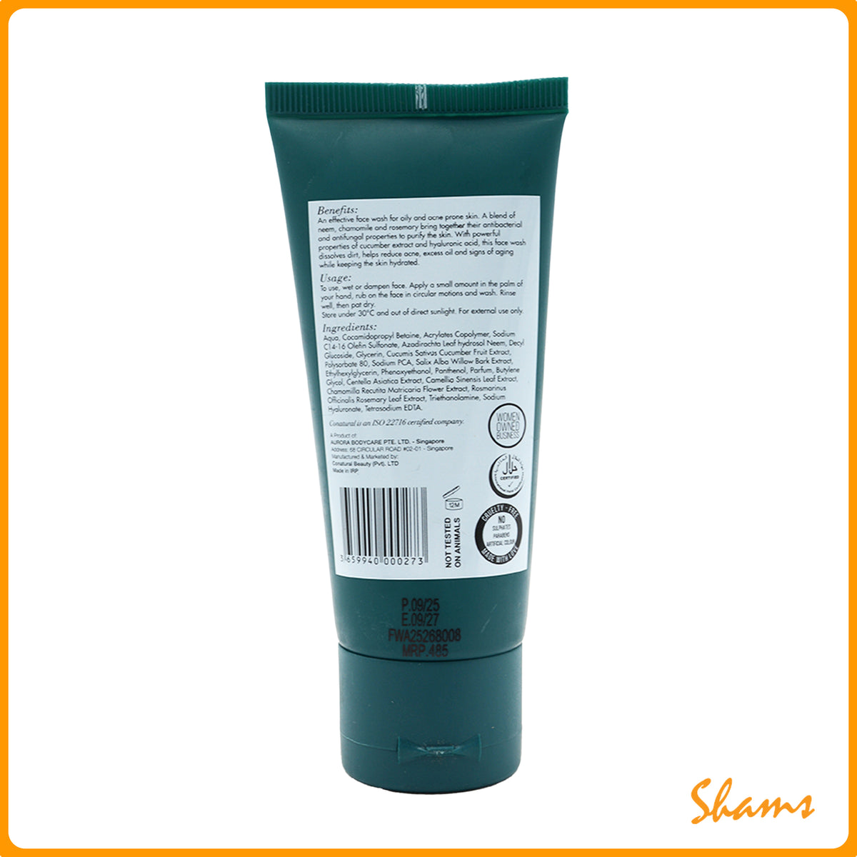 Conatural Men Acne Defence Face Wash Neem , Chammomjile and Rosemary 60ml