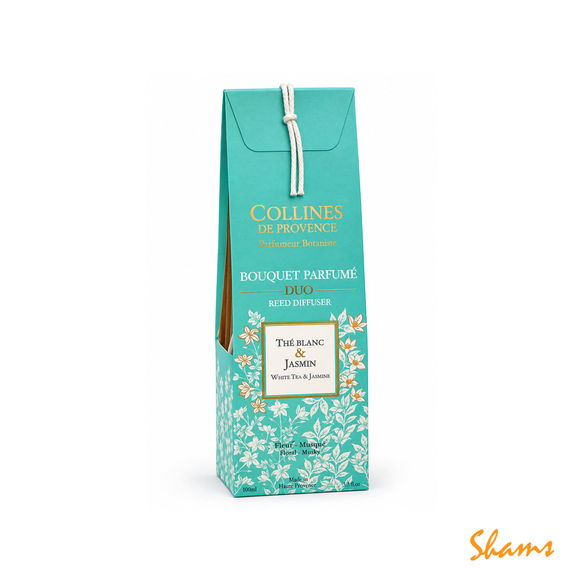 Collines White Tea & Jasmine Duo Reed Diffuser 100ml