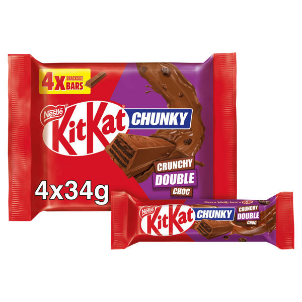 Kit Kat Chunky Double Chocolate Multipack 4x34g