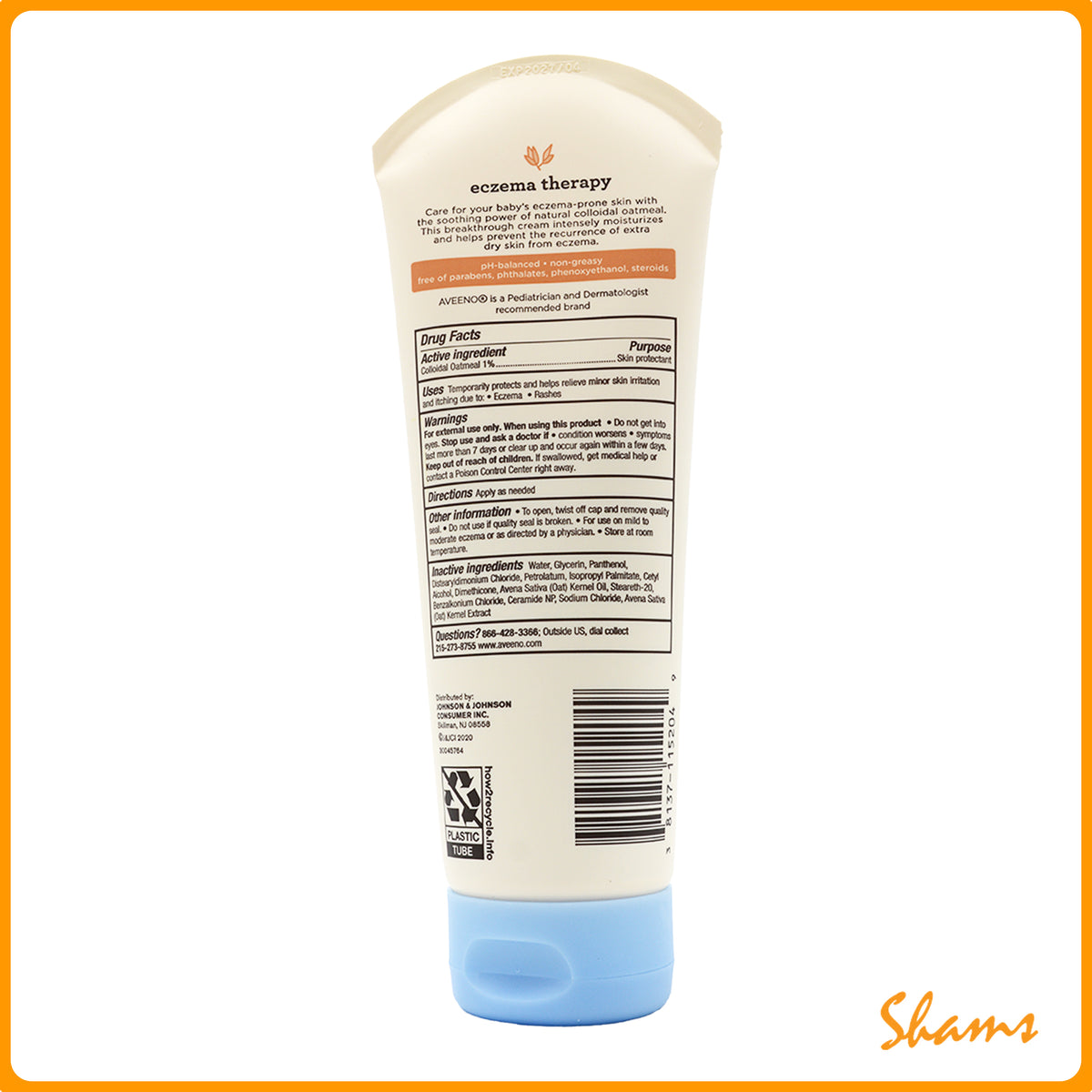 Aveeno Baby Eczema Therapy Moisturizing Cream 207g (7.3Oz)