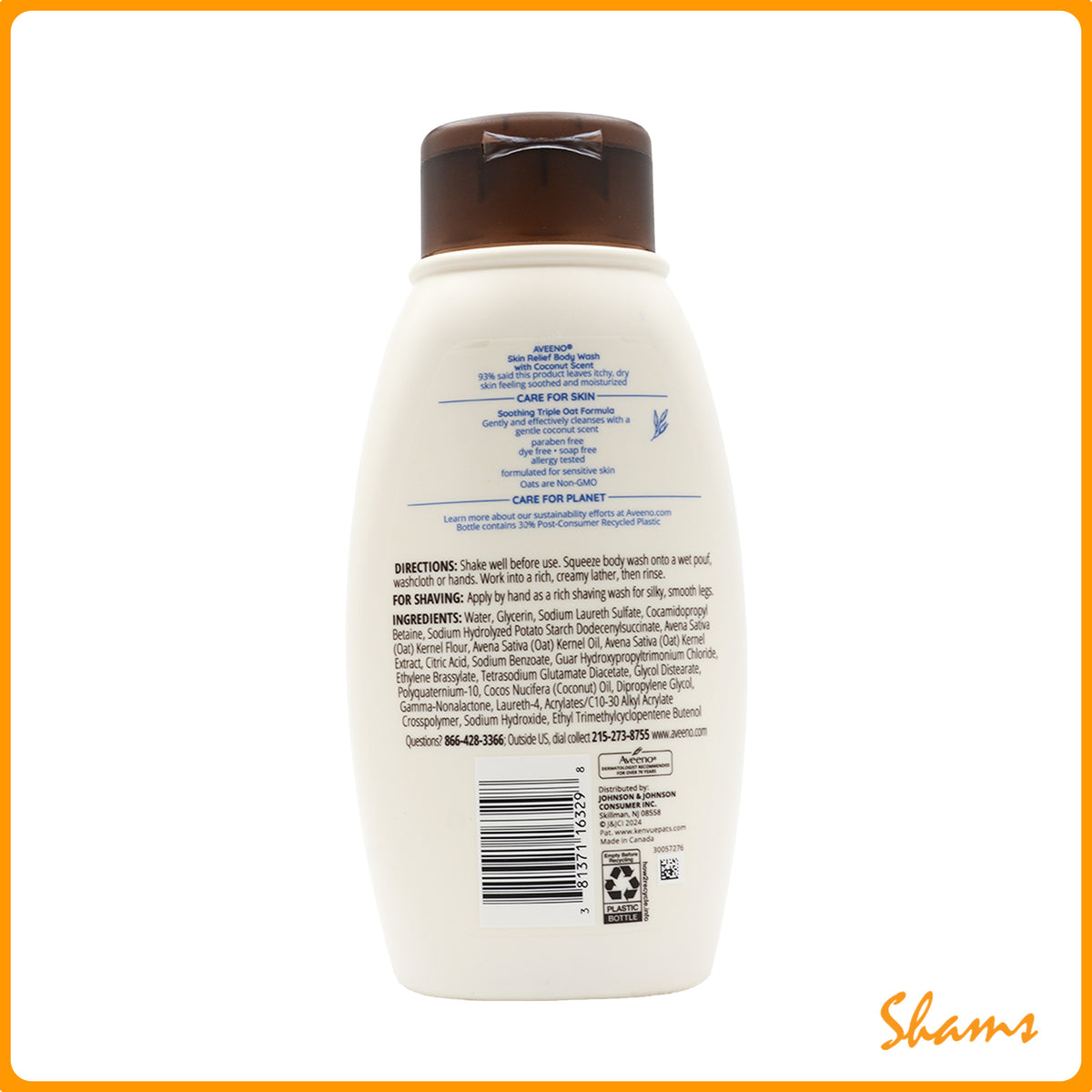 Aveeno Skin Relief Body Wash Nourishing Coconut 354ml