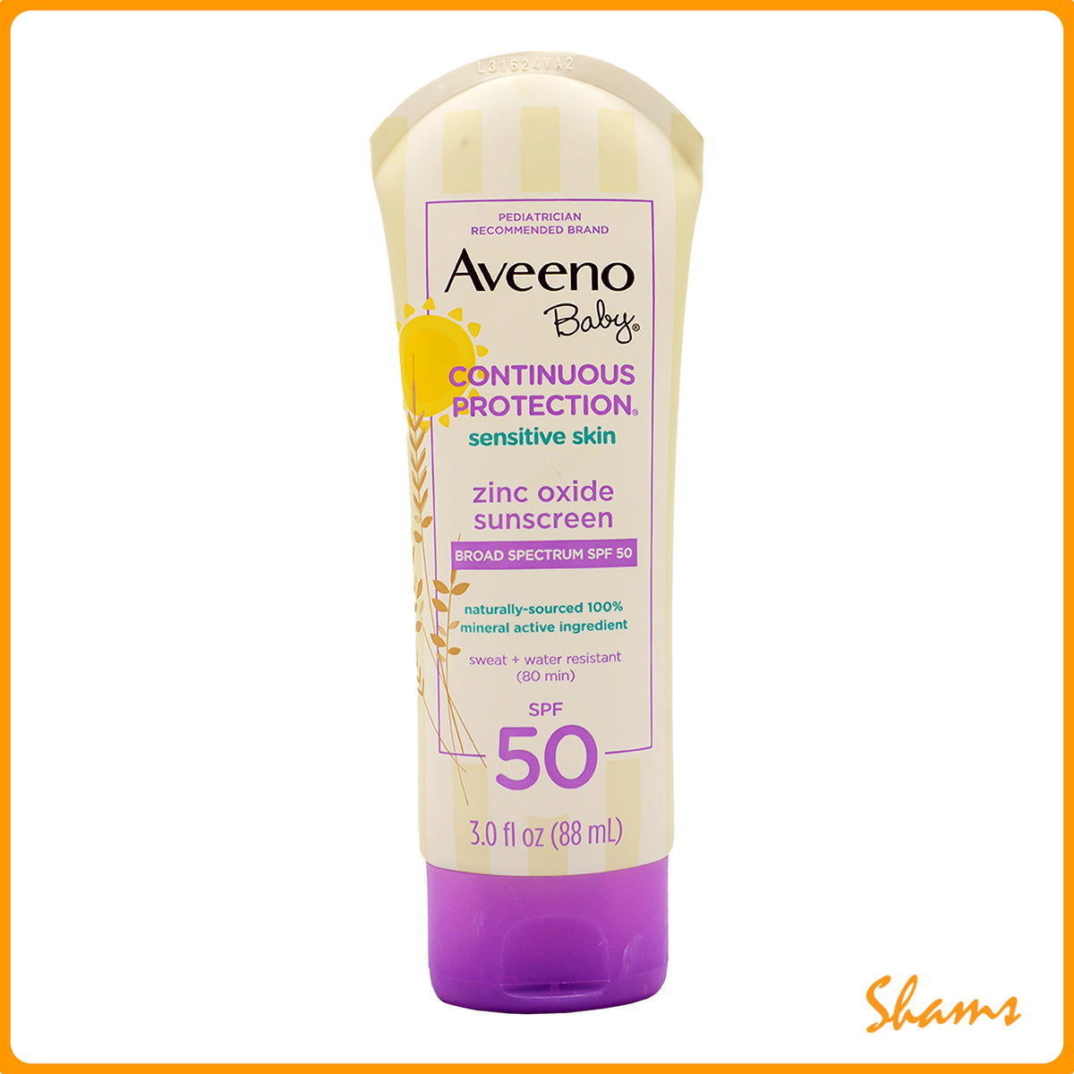 Aveeno Baby Continuous Protection SPF50 Sensitive Skin Lotion 88ml