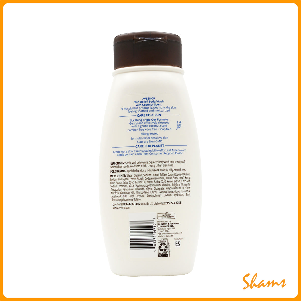 Aveeno Skin Relief Body Wash Nourishing Coconut 532ml
