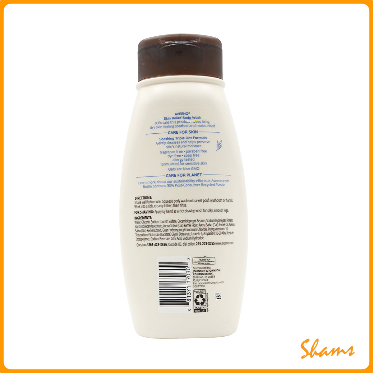 Aveeno Skin Relief Soothes Itchy Dry Skin Body Wash 532ml
