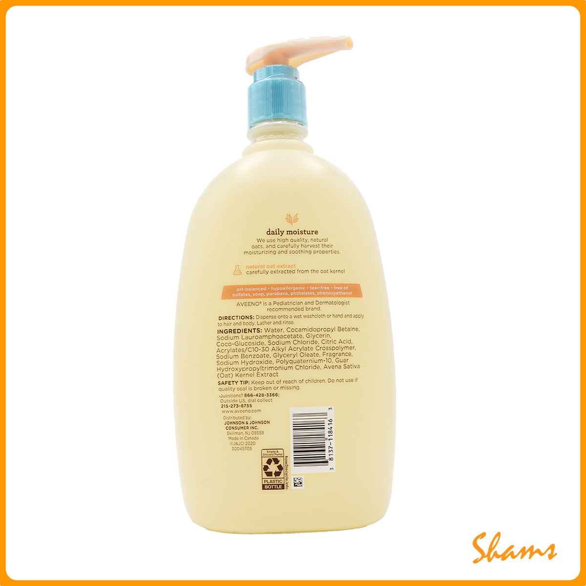 Aveeno Lightly Scented Baby Wash & Shampoo 976ml