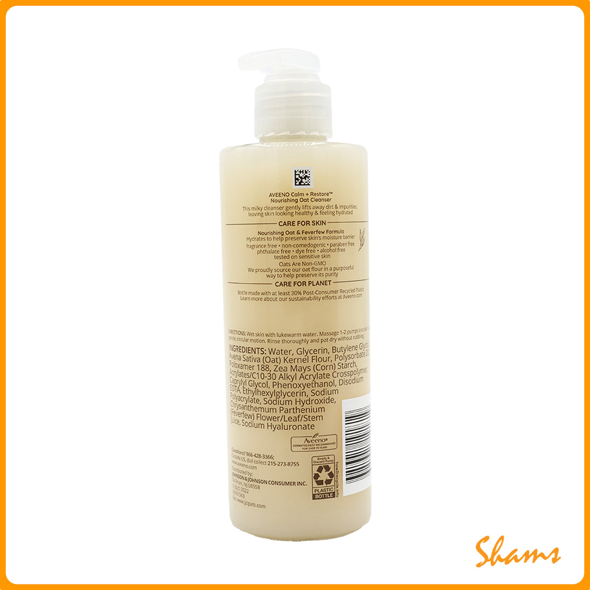 Aveeno Calm+Restore Nourishing Oat Cleanser 232ml