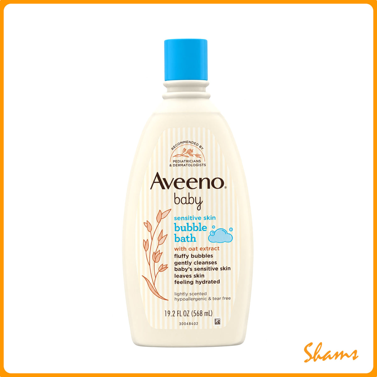 Aveeno Baby Sensitive Bubble Bath Oat Extract Body Wash 568ml (19.2 Oz)