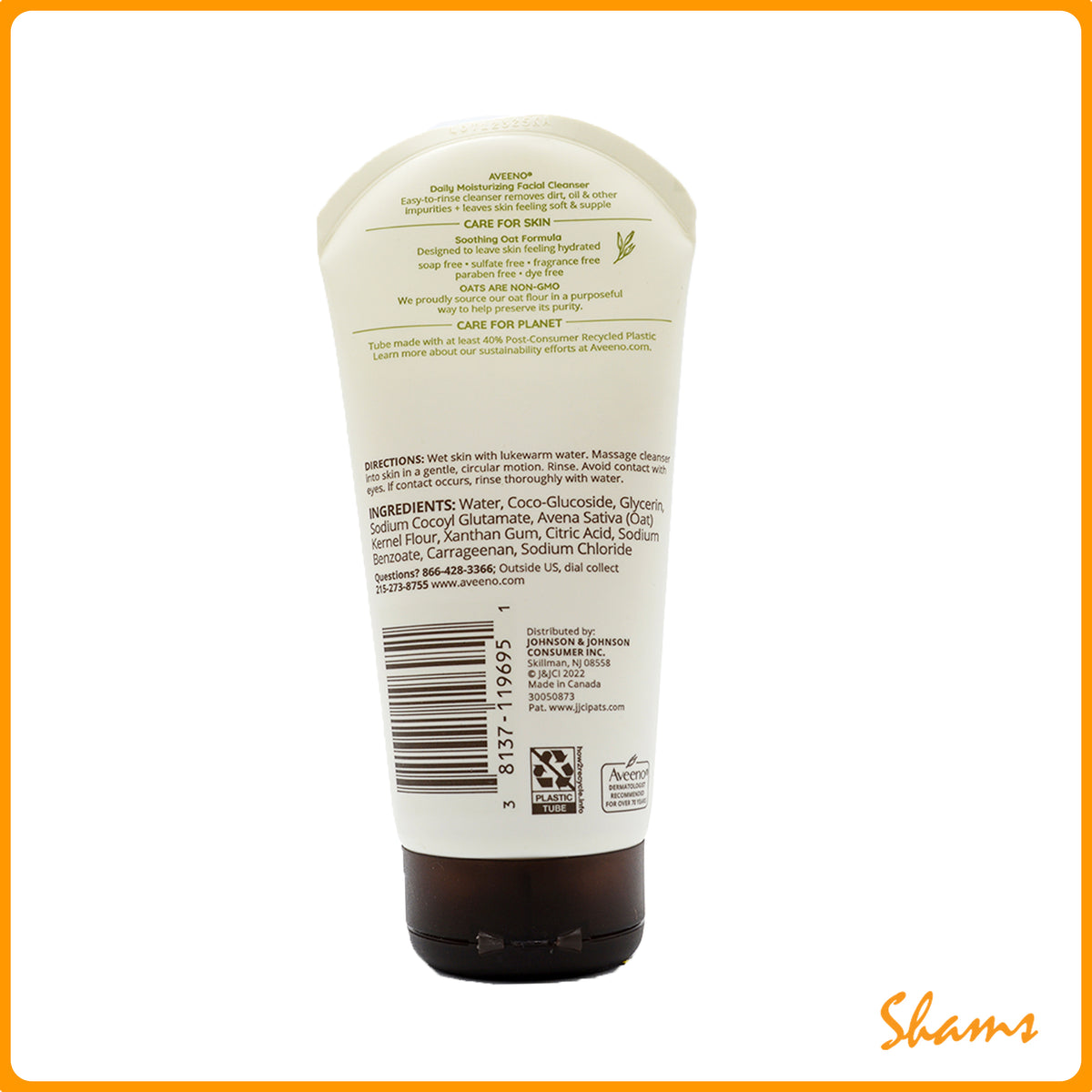 Aveeno Daily Moisturising Dry Facial Cleanser 147ml (5.Oz)