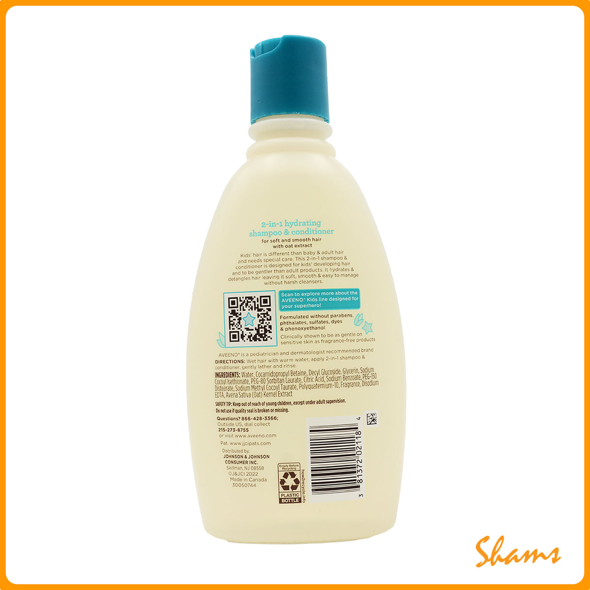 Aveeno Kids 2In1 Hydrating Oat Extract Shampoo 354ml (12.Oz)