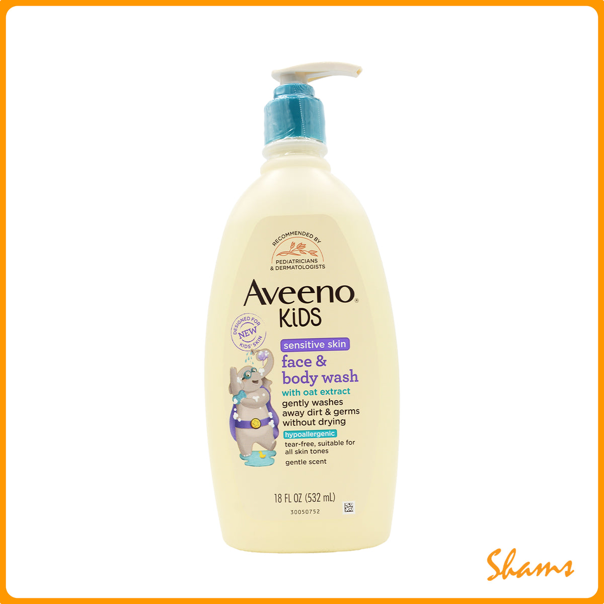 Aveeno Kids Sensitive Skin Face & Body Wash 532ml (18.Oz)