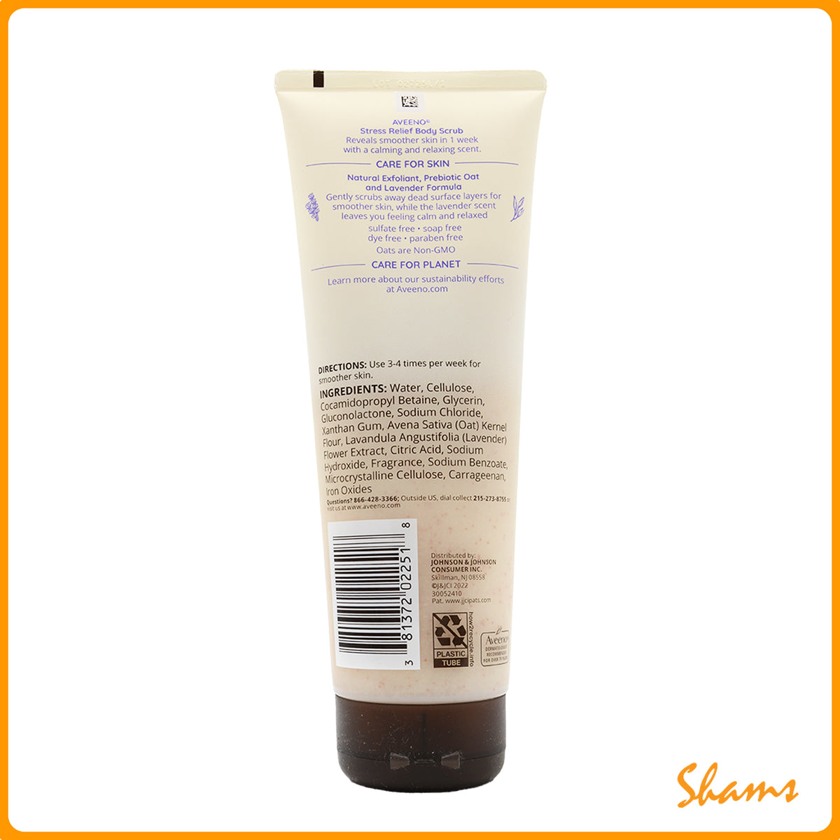 Aveeno Stress Relief Exfoliates & Calms Body Scrub 227g (8.Oz)