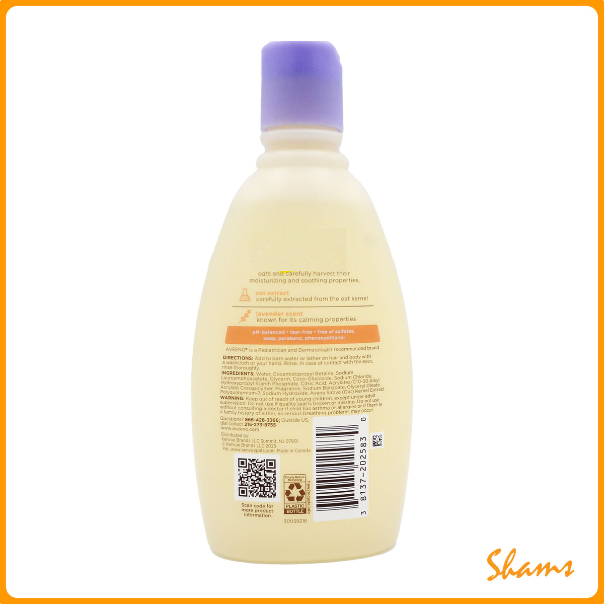 Aveeno Baby Calming Comfort Bath 354ml (12.Oz)
