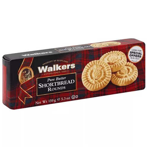 Walkers Pure Butter Shortbread Rounds 150gm