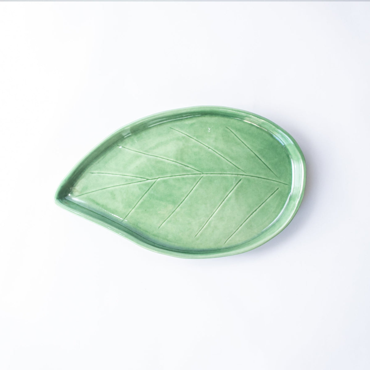 Tableware Olive Green Oval Leaf Large - Shams Shopping Centre Tableware  