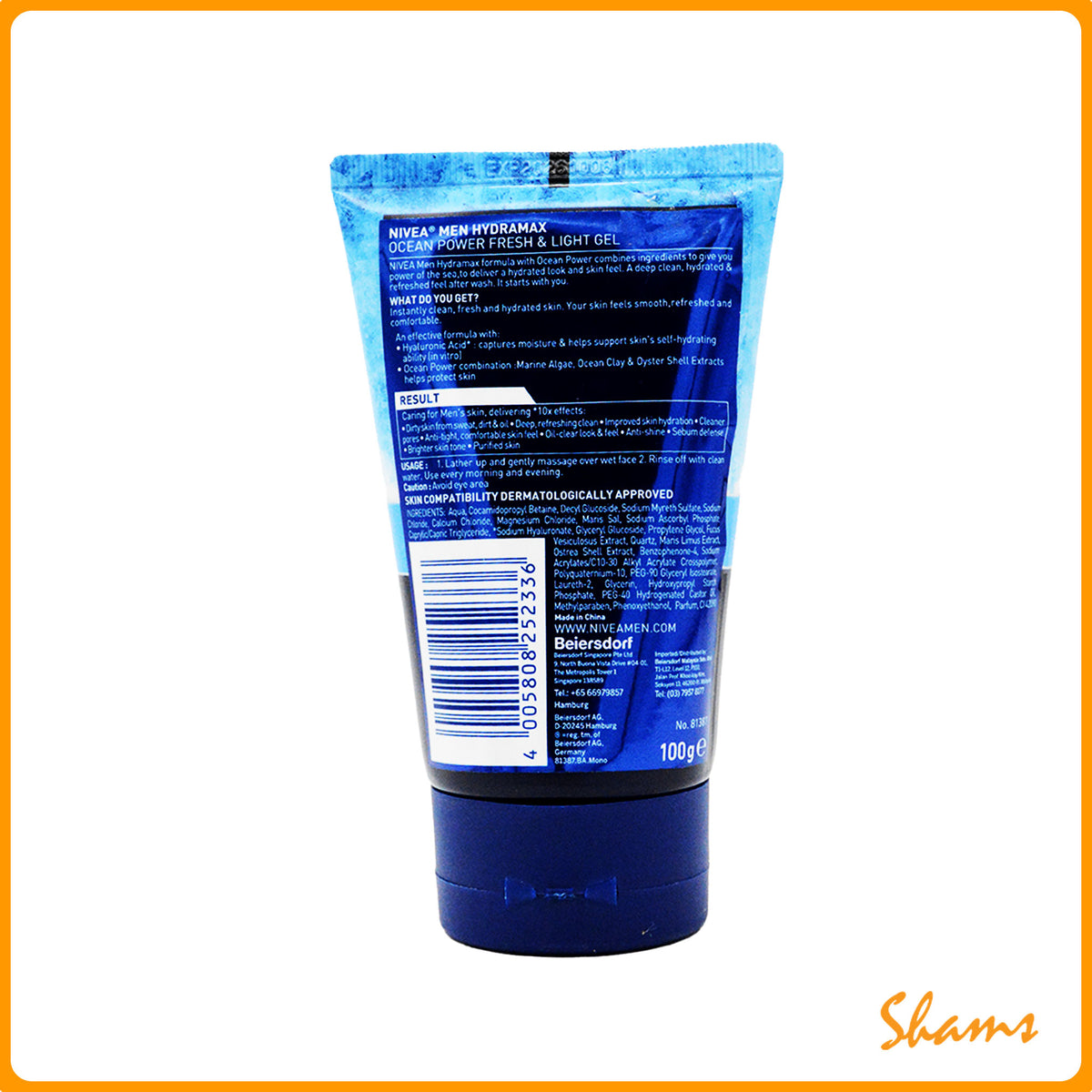 Nivea Men Hydra Max Fresh & Light Gel Wash Gel 100ml