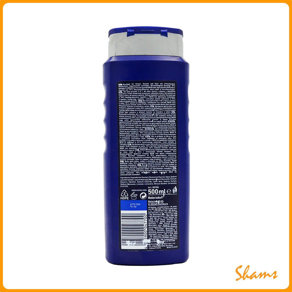 Nivea Energy Wnergizing + Mint Extract Shower Gel 500ml