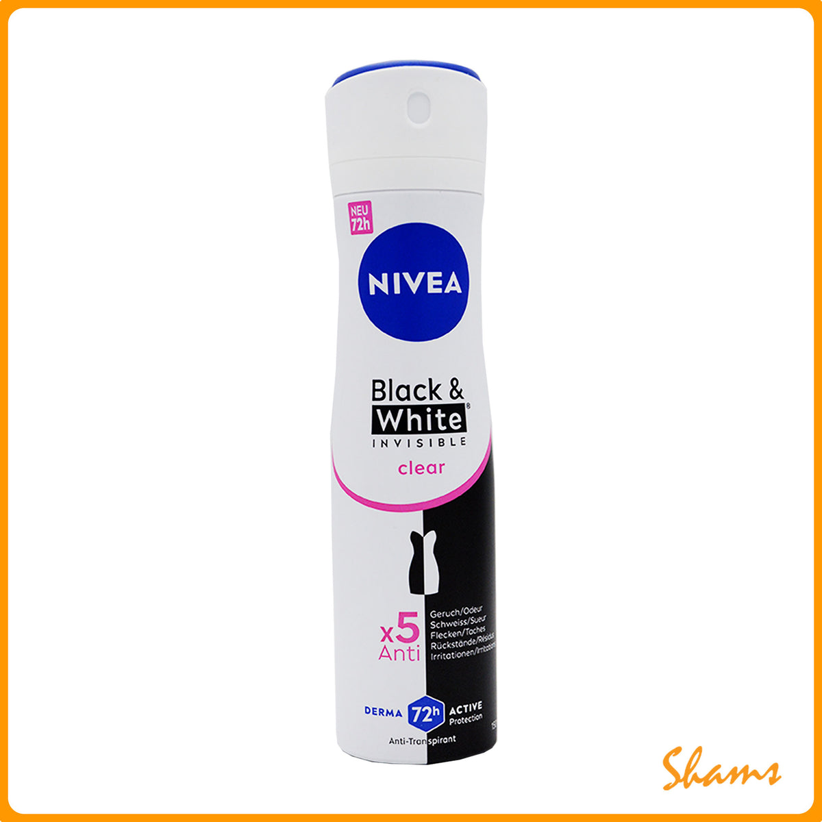 Nivea Women Black & White Clear Body Spray 150ml