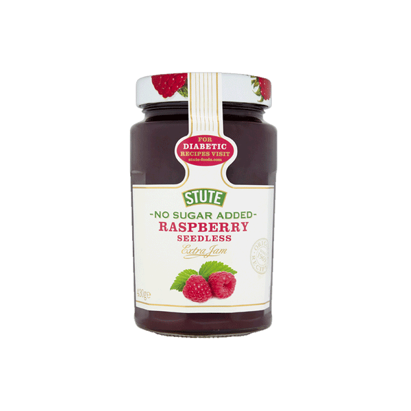 Stute No Sugar Added Raspberry Seedless Jam 430g