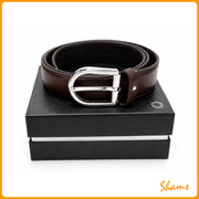 Montblanc Horseshoe Shiny & Matte SS Brown Belt-118413