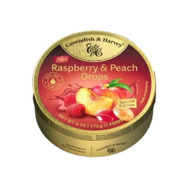 Cavendish & Harvey Raspberry & Peach Drops 175g