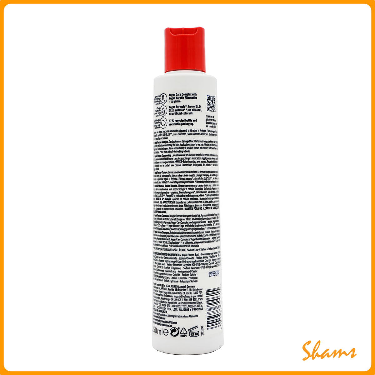 Schwarzkopf BC Clean Performance Repair Rescue Arginine Shampoo 250ml