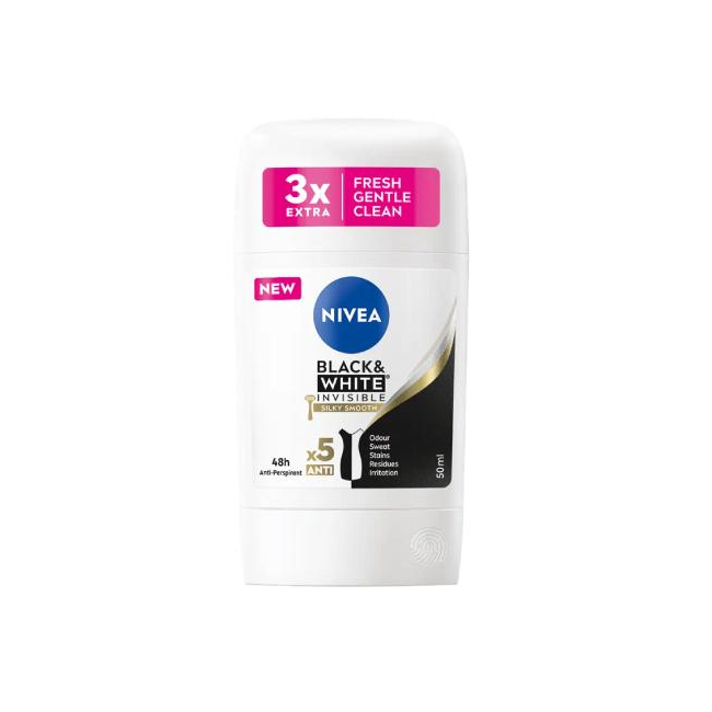 Nivea Women Black & White Invisible Silky Smooth Deo Stick 50ml