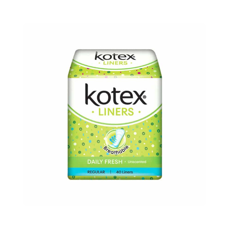 Kotex Breathable Daily Fresh Long & Wider Unsecented 40 Liners