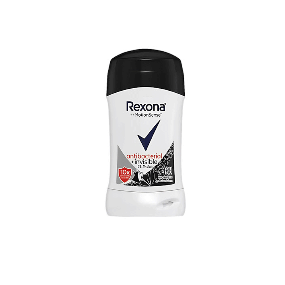 Rexona Antibacterial Invisible 0% Alcohol 40g - Shams Shopping Centre Rexona  