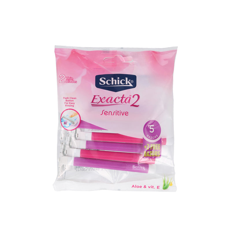 Schick Exacta2 Sensitive Aloe & Vit E Women 5+2