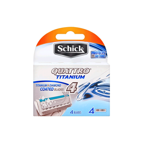 Schick  Quattro Titanium Refills Cart T4s