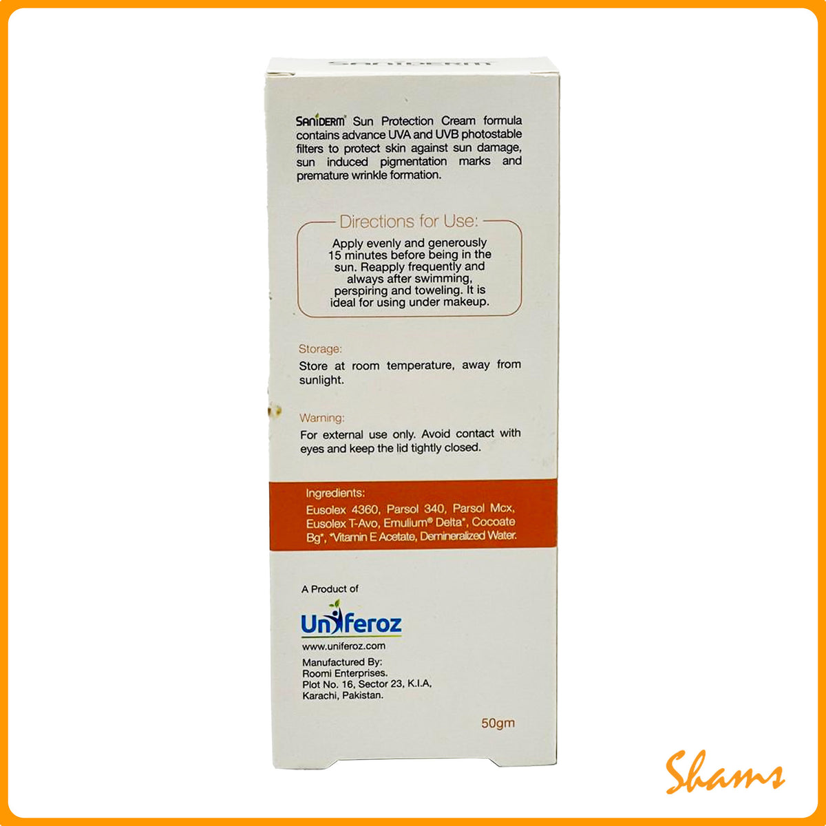 Saniderm Sun Protection SPF-54 50ml
