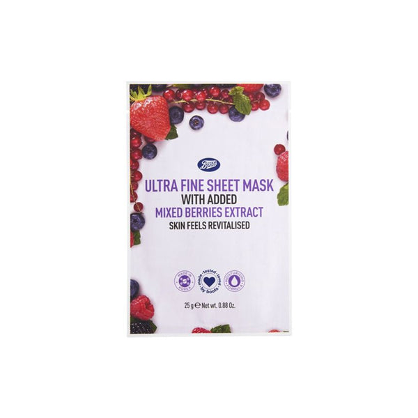 Boots Mixed Berries Sheet Mask 20ml - Shams Shopping Centre Boots  