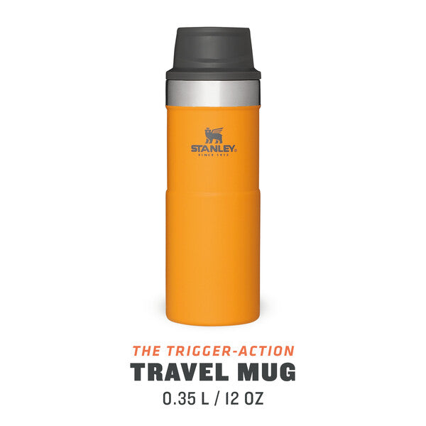 Stanley Classic Trigger Action Travel Mug | 0.35L | Saffron - Shams Shopping Centre Stanley  